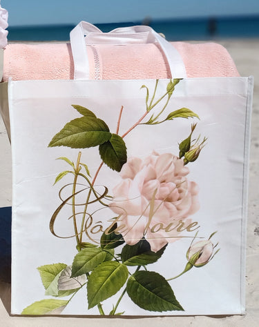 Tote Bag - Large - Flower & Gold (Carton of 10)